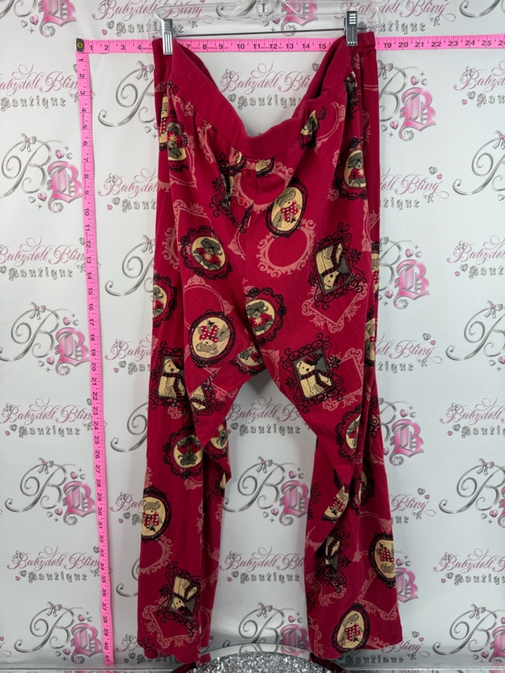 Intimates pyjama pants, teddy bears Red Printed Pajama Pants - Cozy Sleepwear